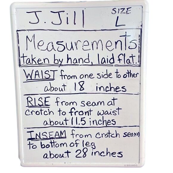 J. Jill black print breathable comfortable pants with pockets size L - Picture 9 of 9